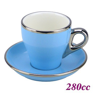 #19 Latte Cup w/ Saucer - Baby Blue (HG0845BB)