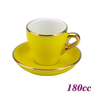 #14 Cappuccino Cup w/ Saucer - Yellow (HG0847Y)