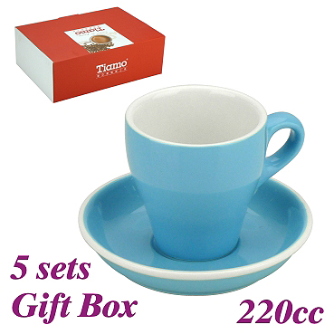 #18 Large Cappuccino Cup w/ Saucer - Baby Blue (HG0852BB)