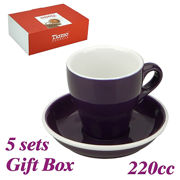 #18 Large Cappuccino Cup w/ Saucer - Purple (HG0852P)