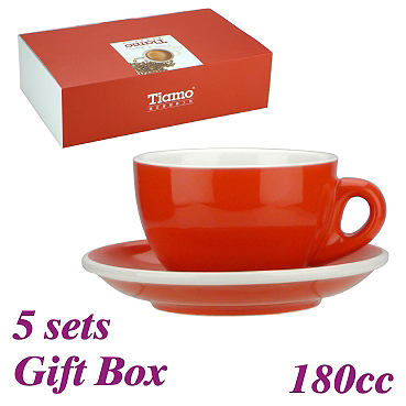 #20 Cappuccino Cup w/ Saucer - Red (HG0854R)