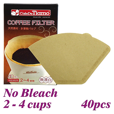 No Bleach Coffee Filter Paper - 40pcs./box (HG3025)