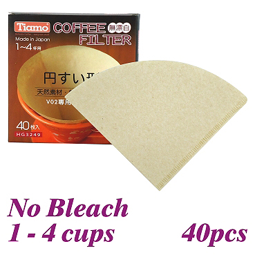 V02 No Bleach Coffee Filter Paper - 40 pcs./box (HG3249)