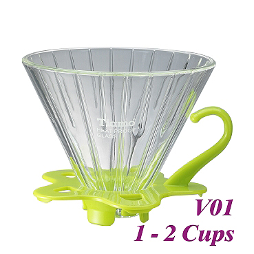 V01 Glass Coffee Dripper - Green (HG5358G)