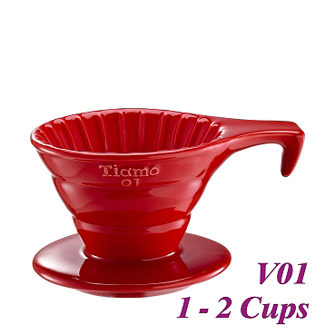V01 Porcelain Coffee Dripper - Red (HG5533R)