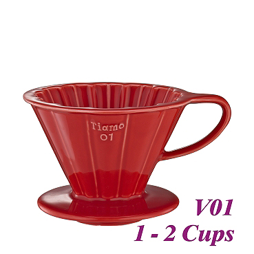 V01 Porcelain Coffee Dripper - Red (HG5535R)