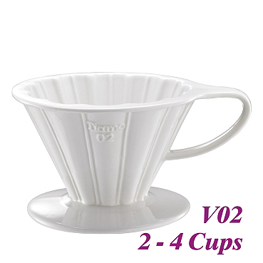 V02 Porcelain Coffee Dripper - White (HG5536W)