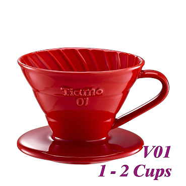 V01 Porcelain Coffee Dripper - Red (HG5537R)
