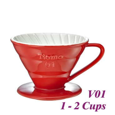 V01 Porcelain Coffee Dripper - Red (HG5543R)