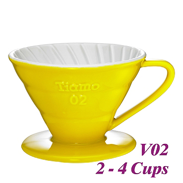 V02 Porcelain Coffee Dripper - Yellow (HG5544Y)