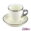 #18 Large Cappuccino Cup w/ Saucer - White (HG0844W)