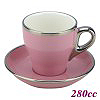 #19 Latte Cup w/ Saucer - Pink (HG0845PK)