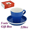 #18 Large Cappuccino Cup w/ Saucer - Blue (HG0852B)