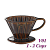 V01 Porcelain Coffee Dripper - Brown (HG5535BR)