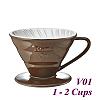 V01 Porcelain Coffee Dripper - Brown (HG5543BR)