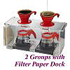 2 Groups Acrylic Drip Station w/ Paper dock (HK0094)